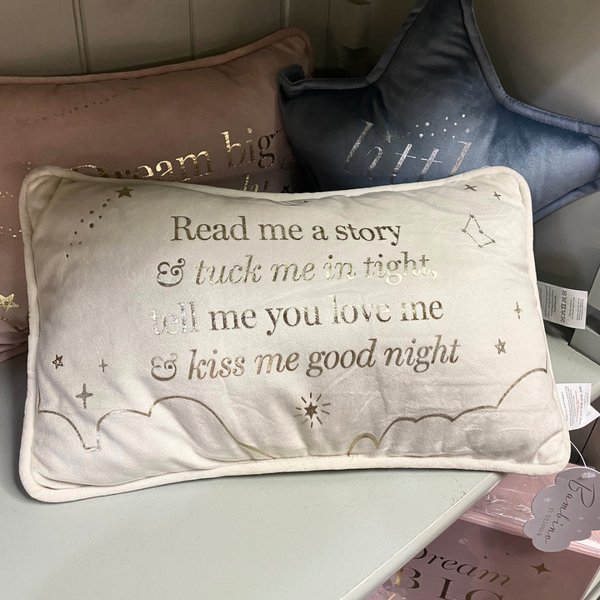 Read Me A Story  - Rectangle Velvet Cushion