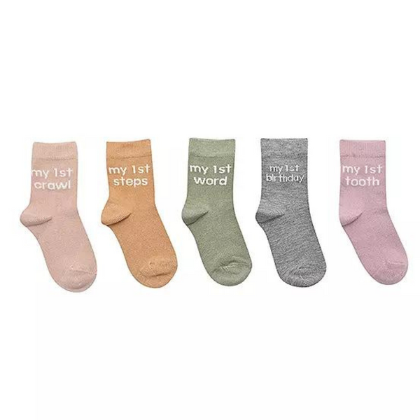 Bambino My First Milestones Pack of 5 Socks