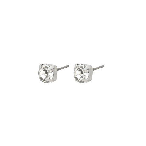 PILGRIM - ORIGINAL crystal earstuds silver-plated