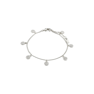 PILGRIM - CHAYENNE recycled crystal bracelet silver-plated