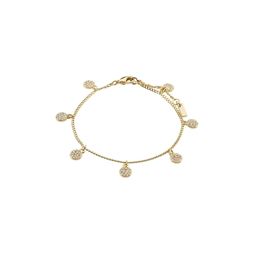 PILGRIM - CHAYENNE recycled crystal bracelet gold-plated