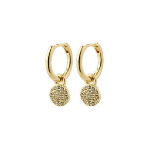 PILGRIM - CHAYENNE recycled crystal hoop earrings gold-plated