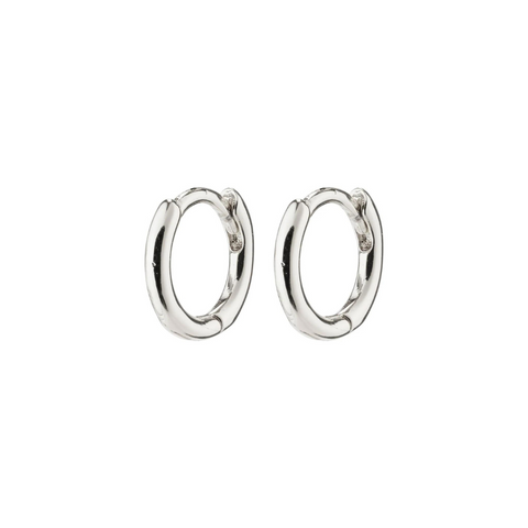 PILGRIM - EANNA recycled huggie hoops silver-plated