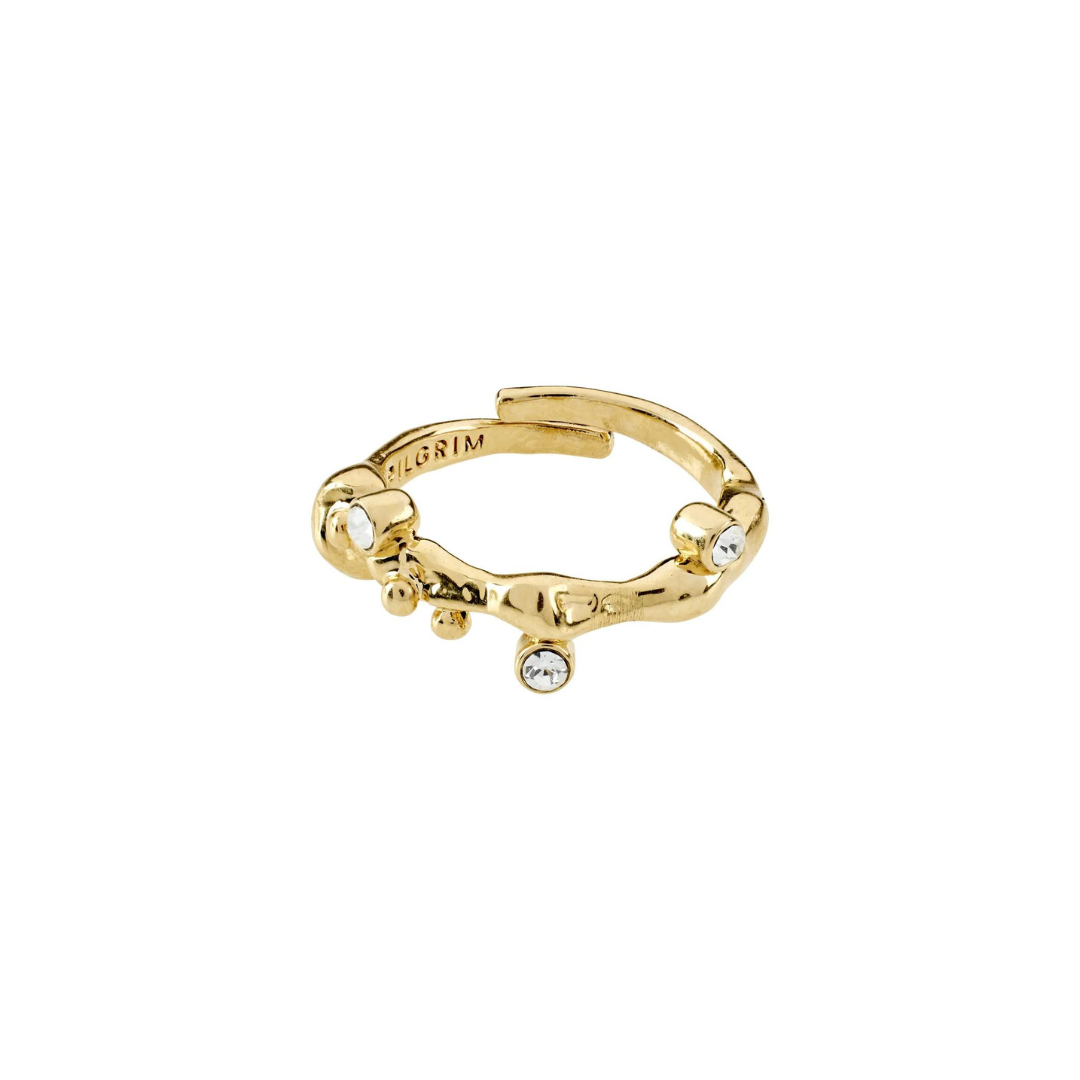 PILGRIM - IWONA recycled crystal ring gold-plated