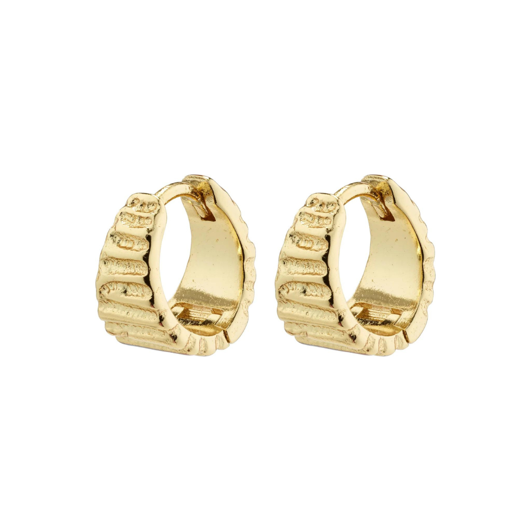 PILGRIM - JEMMA huggie hoop earrings gold-plated