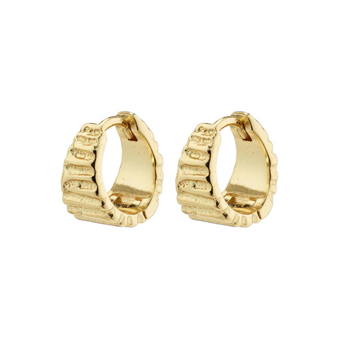 PILGRIM - JEMMA huggie hoop earrings gold-plated