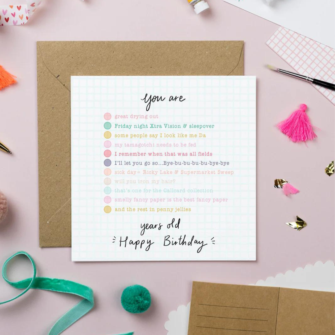 Pickled Pom Pom Card -YOU'RE HOW OLD?!