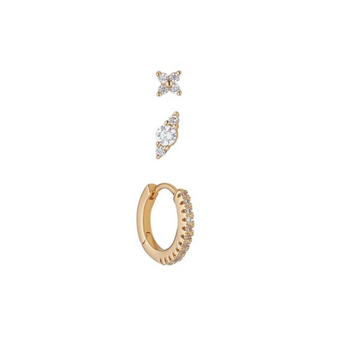 Knight & Day - Avery Gold Earring Set