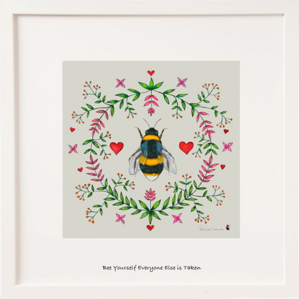 Belinda Northcote Bee yourself framed mini print