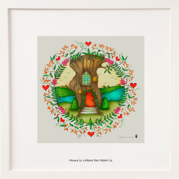 Belinda Northcote Home is where the heart is framed mini print